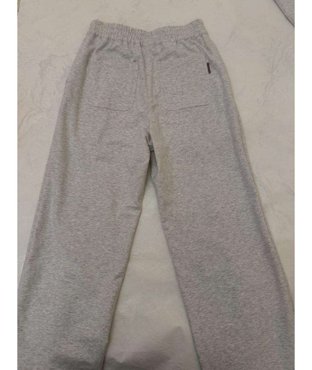 BRUNELLO CUCINELLI Серые хлопковые брюки и шорты, фото 6