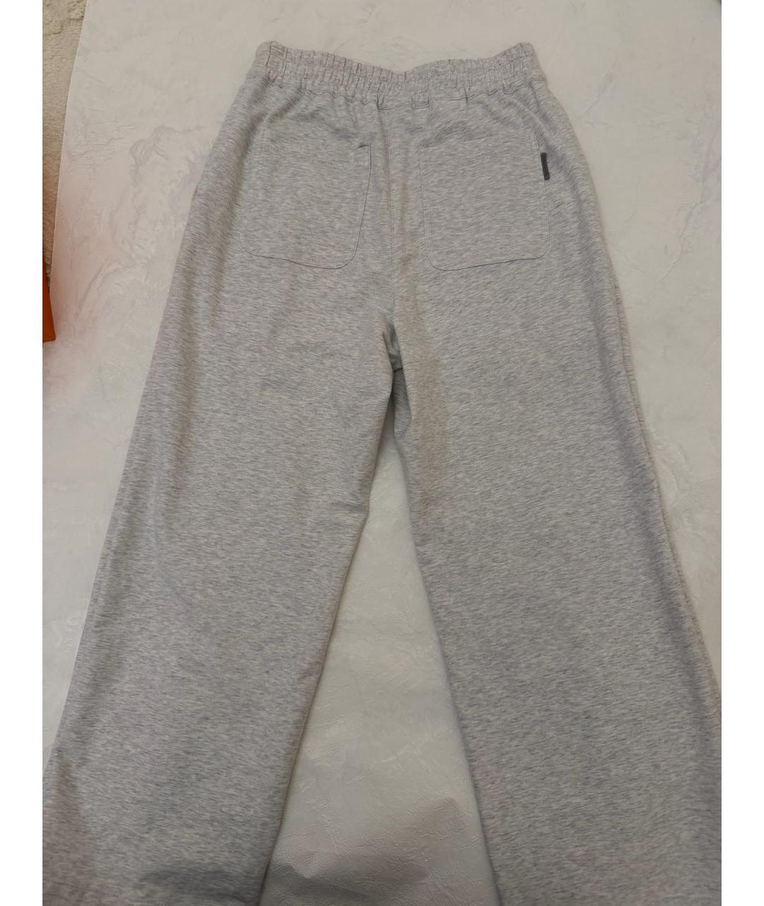 BRUNELLO CUCINELLI Серые хлопковые брюки и шорты, фото 5