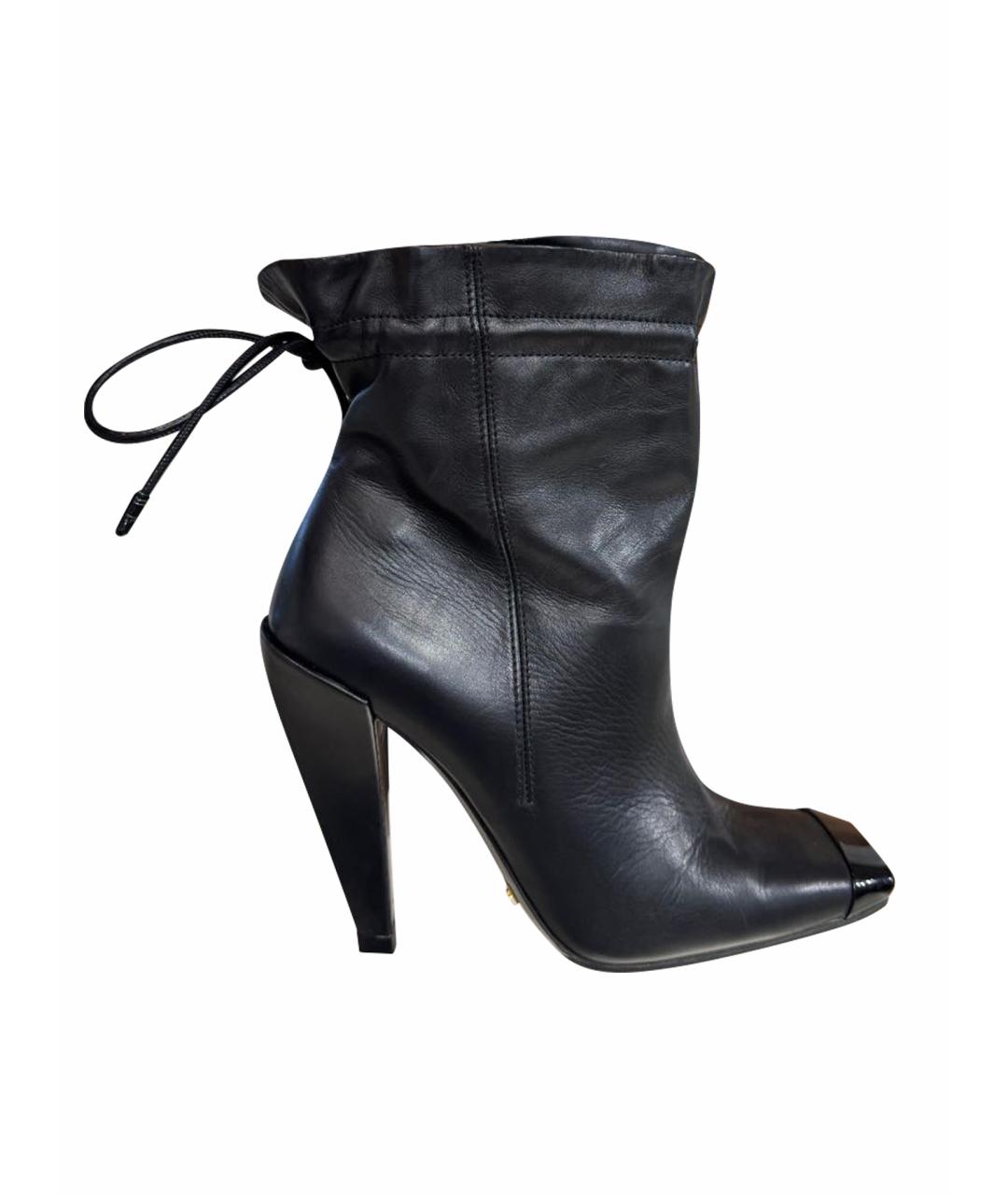 TOM FORD Черные кожаные ботильоны, фото 1