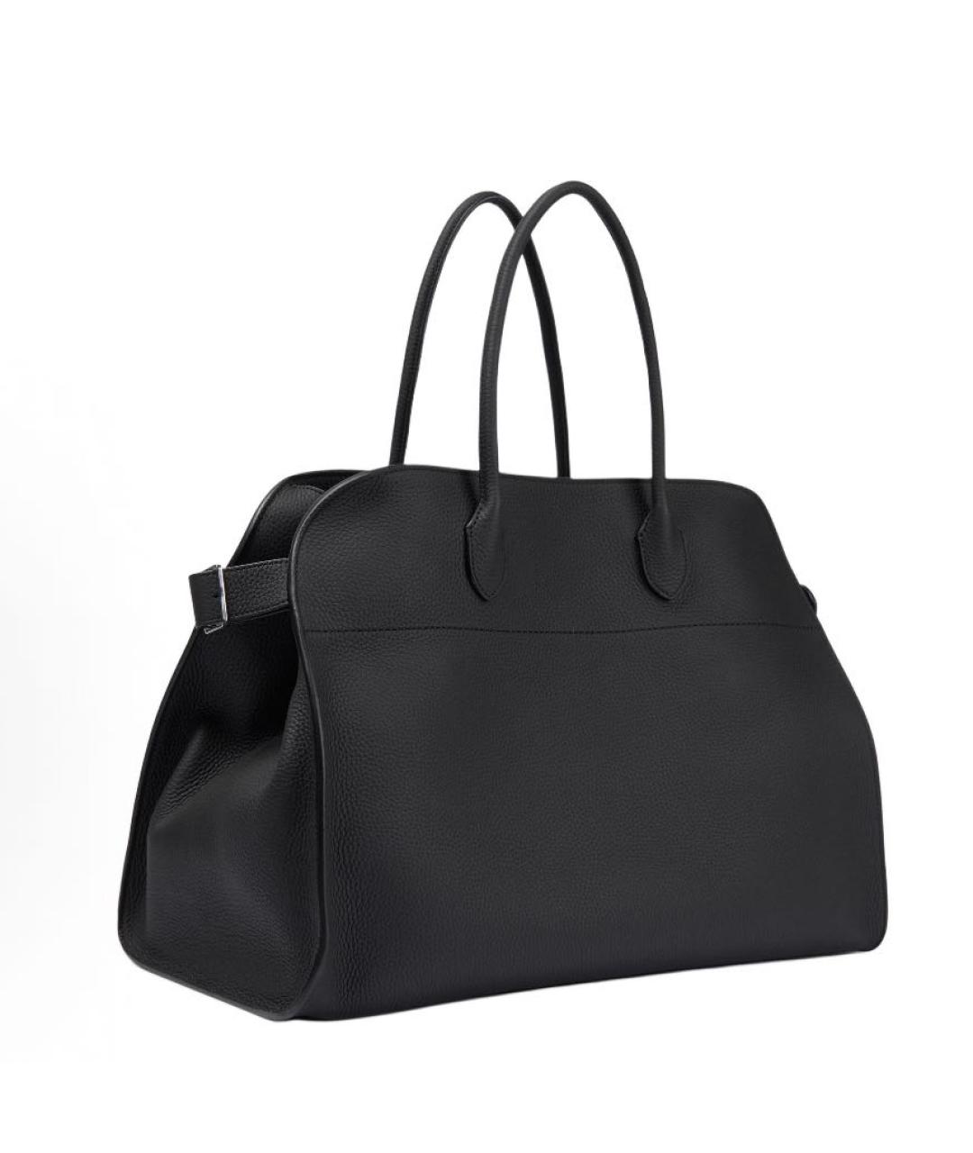 THE ROW Черная кожаная сумка с короткими ручками, фото 2