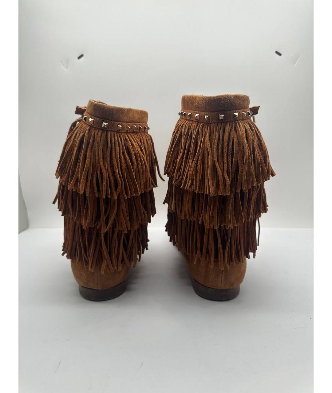 CHRISTIAN DIOR Коричневые замшевые ботинки, фото 2