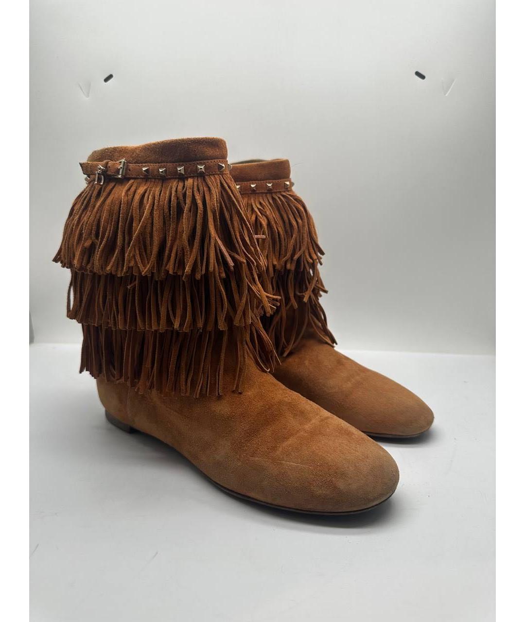 CHRISTIAN DIOR Коричневые замшевые ботинки, фото 4