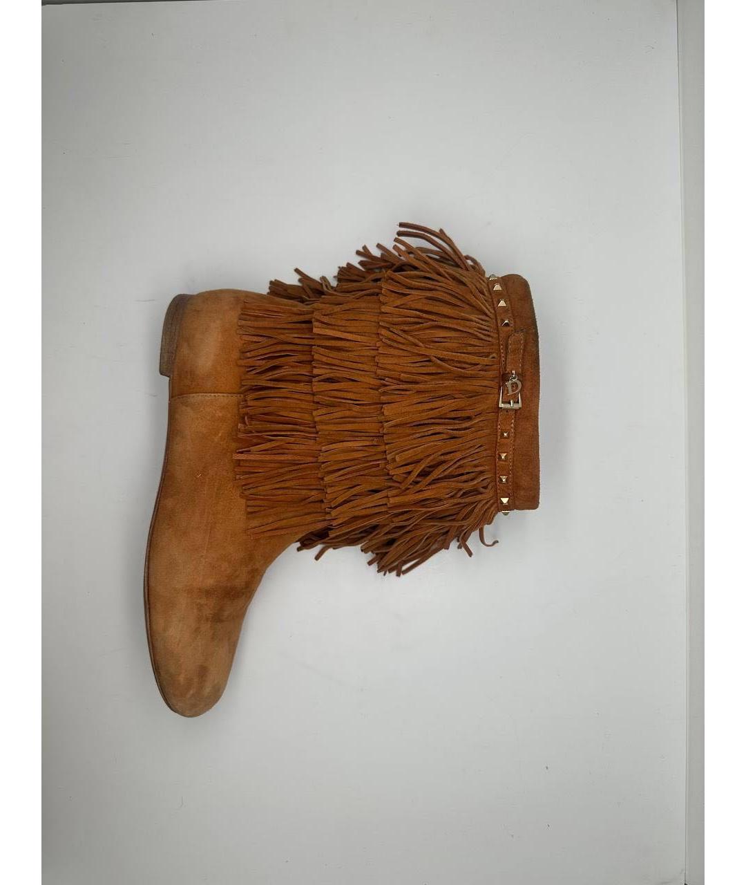 CHRISTIAN DIOR Коричневые замшевые ботинки, фото 5