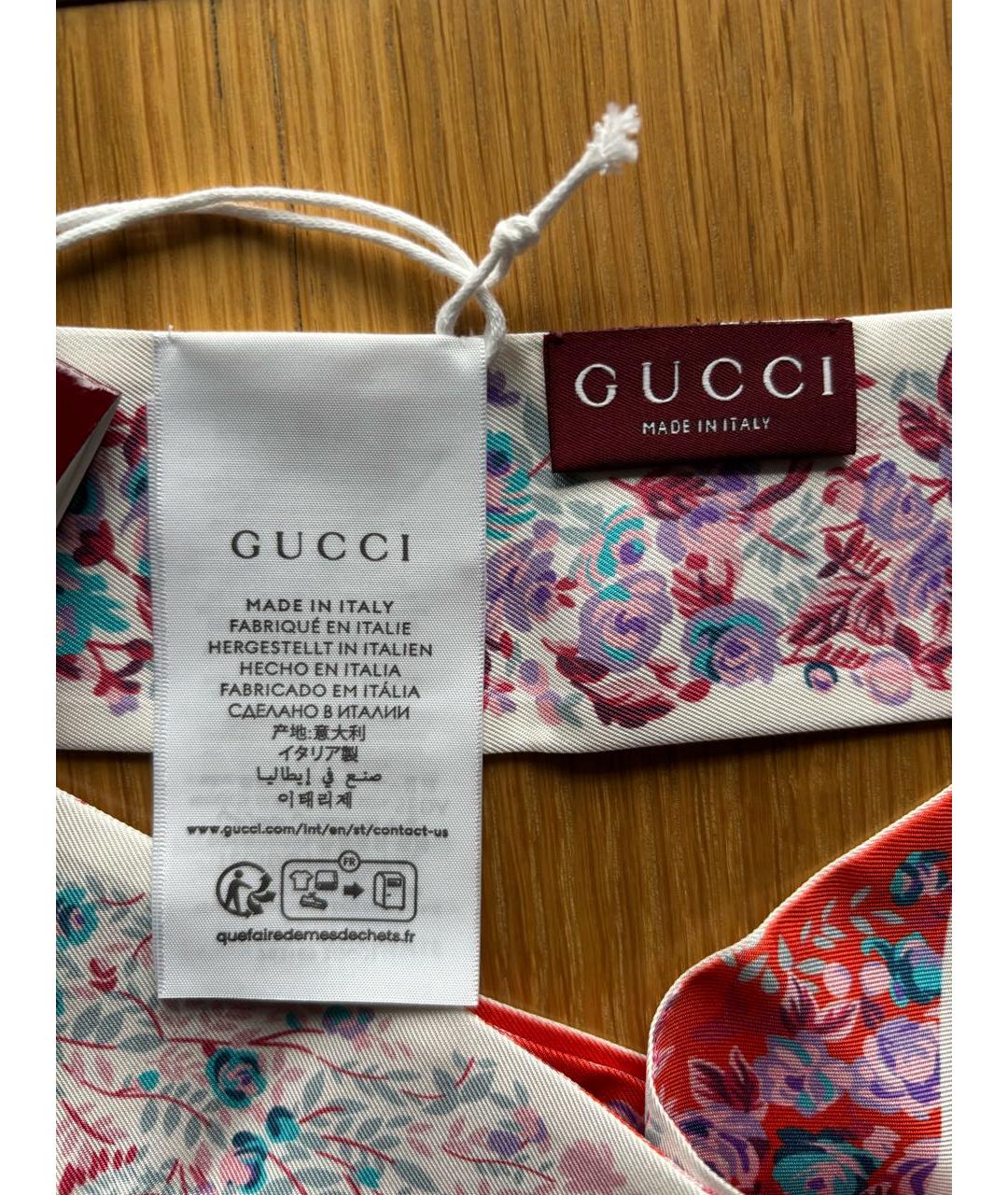 GUCCI Мульти шелковый шарф, фото 2