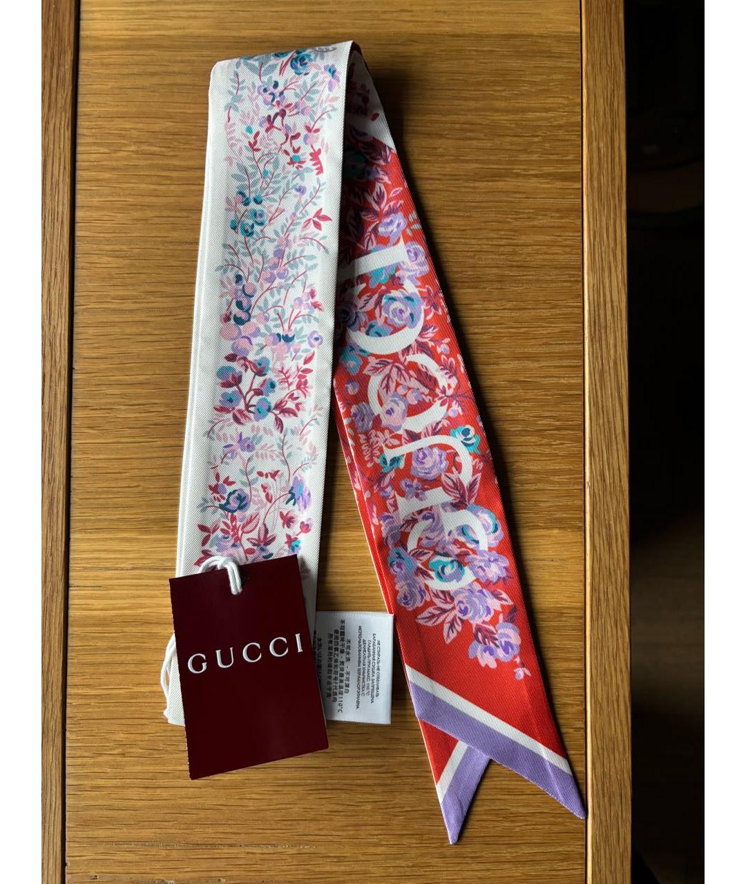 GUCCI Мульти шелковый шарф, фото 4