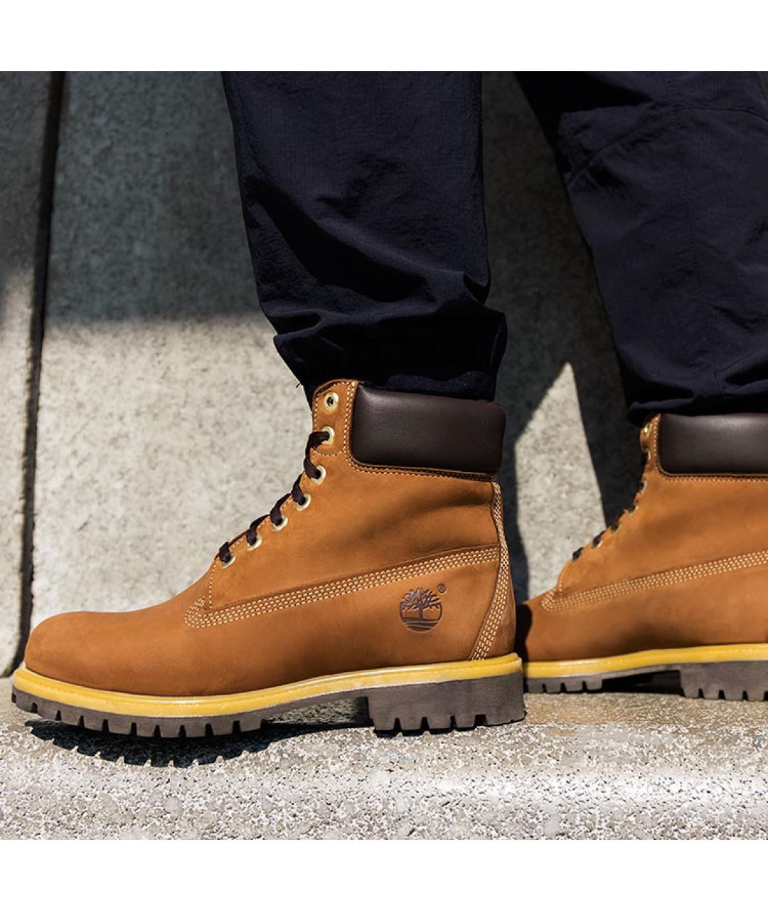 TIMBERLAND Коричневые нубуковые высокие ботинки, фото 7