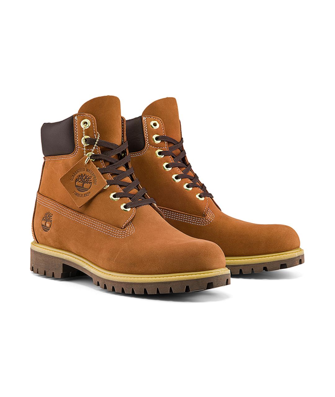 TIMBERLAND Коричневые нубуковые высокие ботинки, фото 4