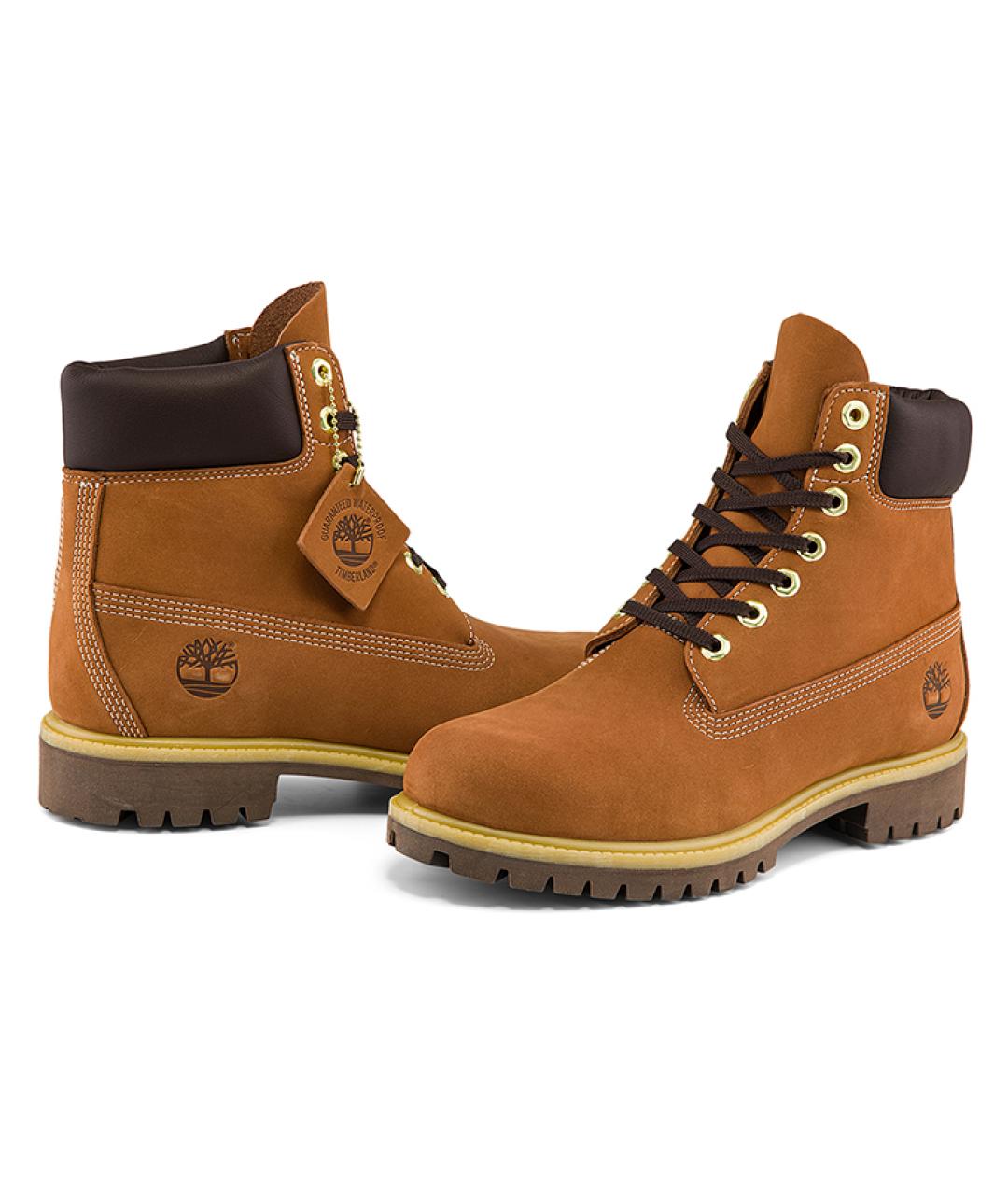 TIMBERLAND Коричневые нубуковые высокие ботинки, фото 5