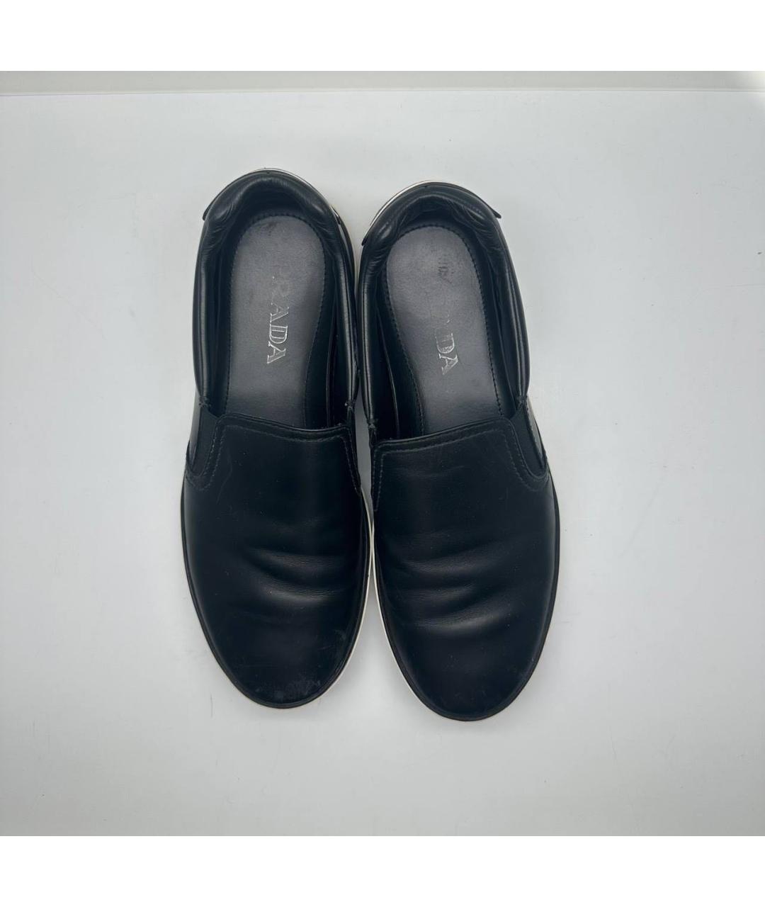 PRADA Черные кожаные лоферы, фото 2