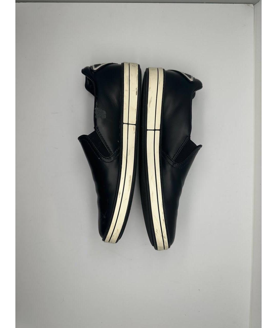 PRADA Черные кожаные лоферы, фото 4