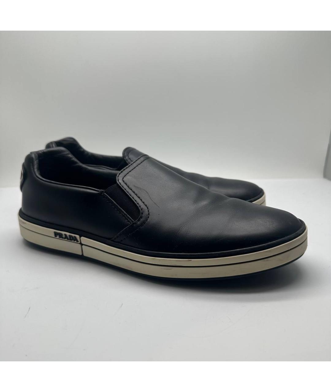 PRADA Черные кожаные лоферы, фото 5