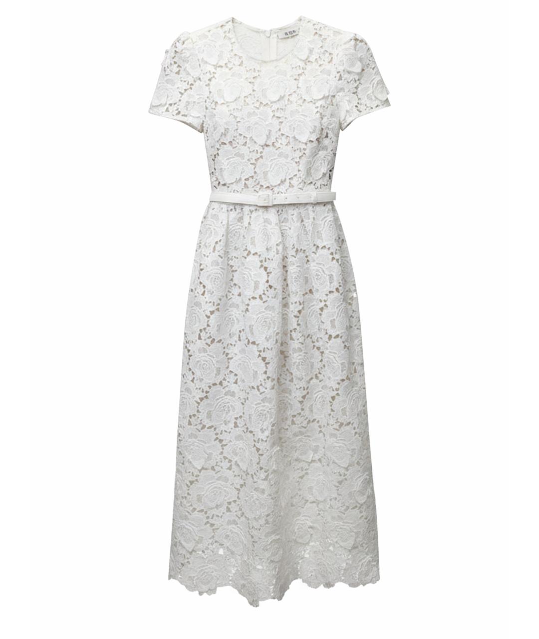 SELF-PORTRAIT Белое полиэстеровое коктейльное платье, фото 1