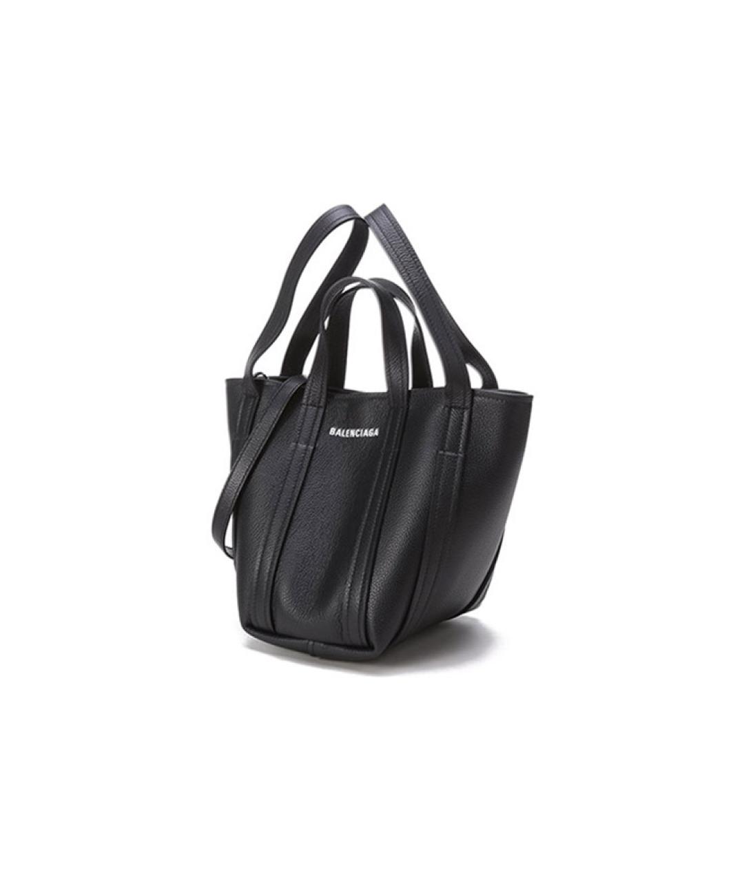 BALENCIAGA Черная кожаная сумка через плечо, фото 2