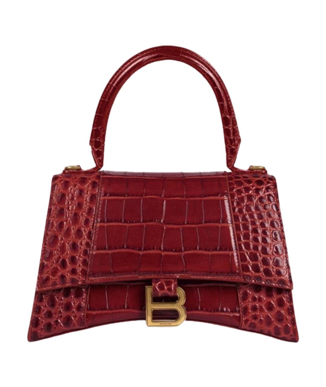 BALENCIAGA Красная кожаная сумка через плечо, фото 1