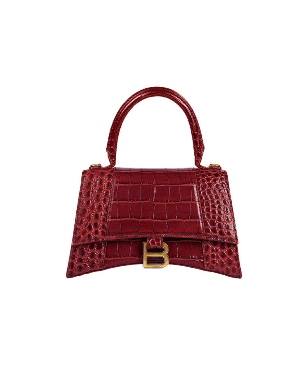 BALENCIAGA Красная кожаная сумка через плечо, фото 8