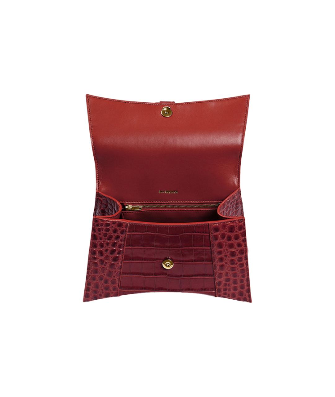 BALENCIAGA Красная кожаная сумка через плечо, фото 3