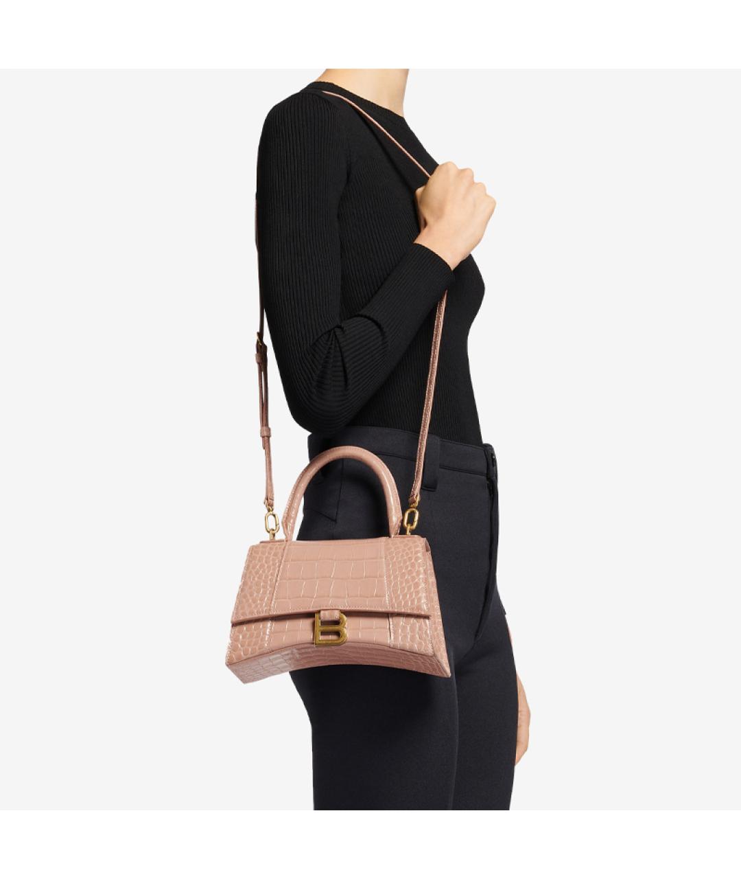 BALENCIAGA Бежевая кожаная сумка через плечо, фото 6