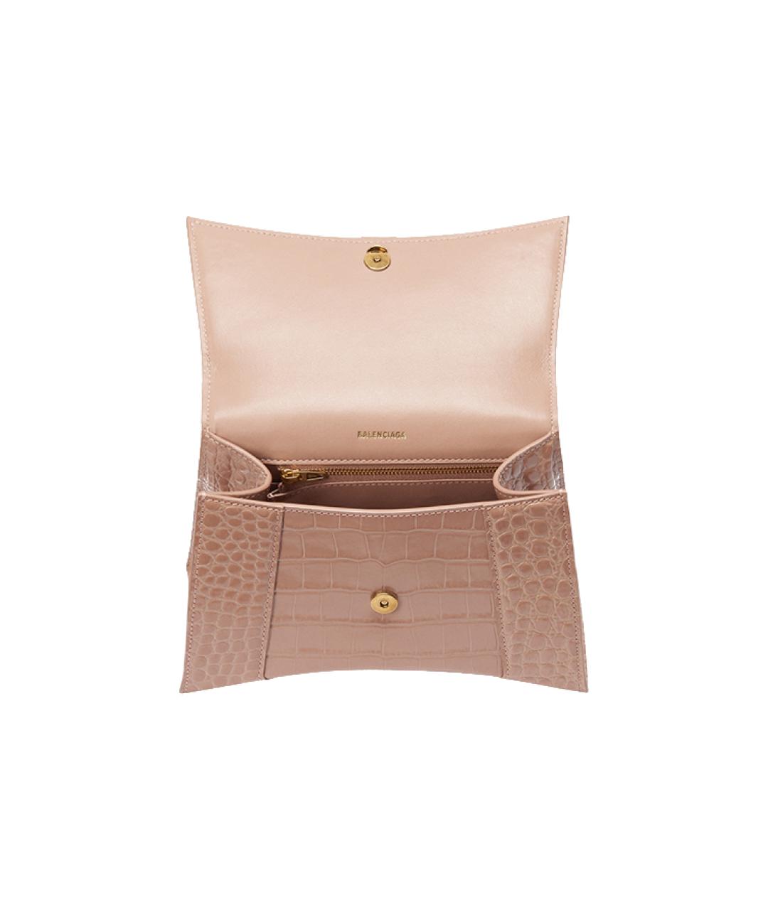 BALENCIAGA Бежевая кожаная сумка через плечо, фото 5