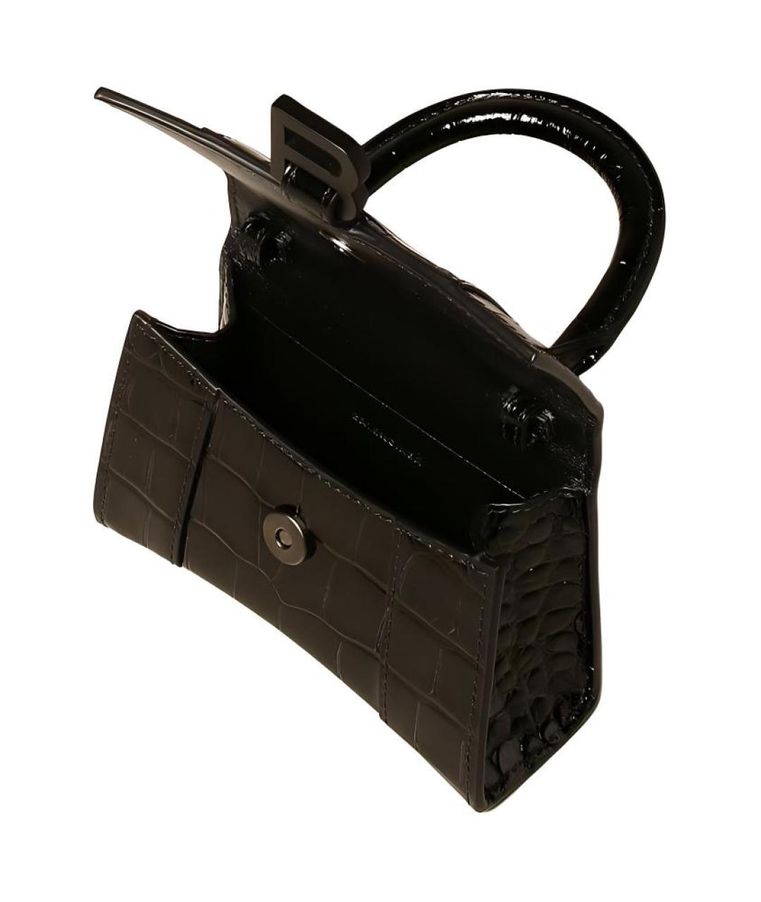 BALENCIAGA Черная кожаная сумка через плечо, фото 3