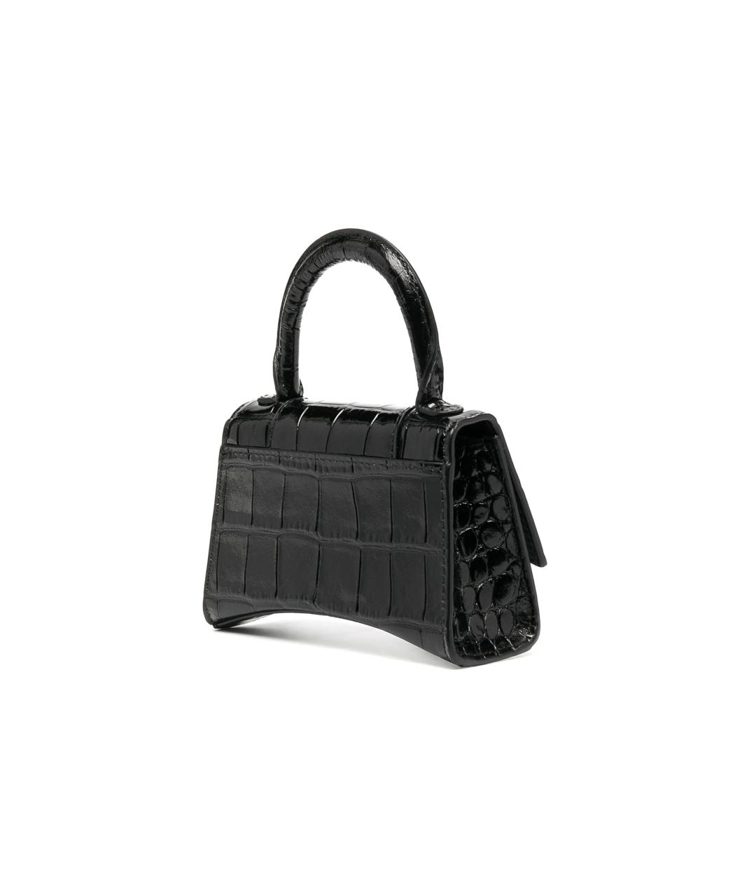 BALENCIAGA Черная кожаная сумка через плечо, фото 2