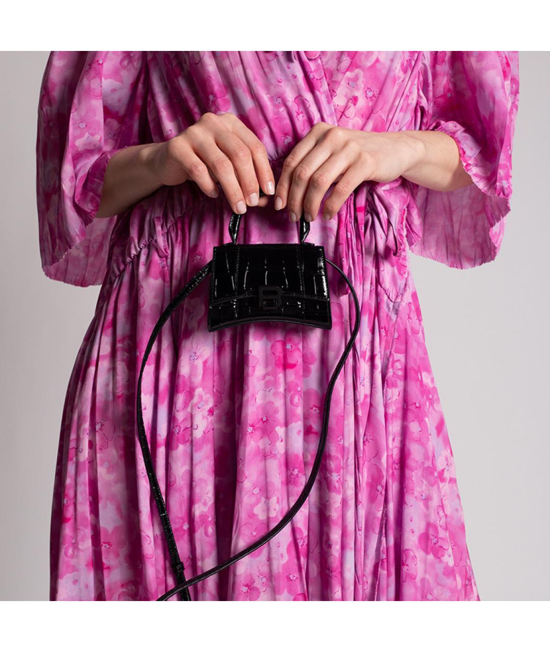 BALENCIAGA Черная кожаная сумка через плечо, фото 5