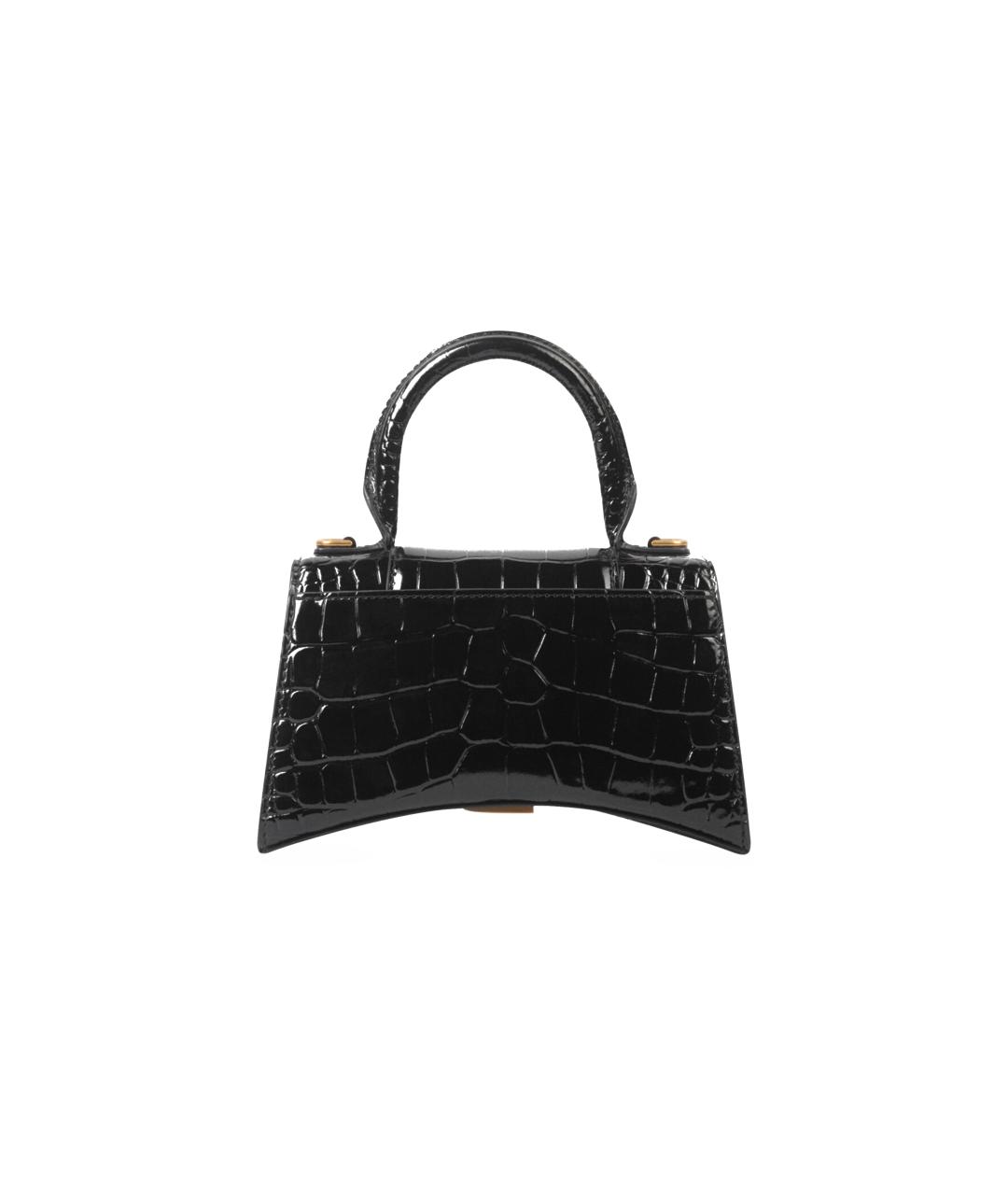 BALENCIAGA Черная кожаная сумка через плечо, фото 2