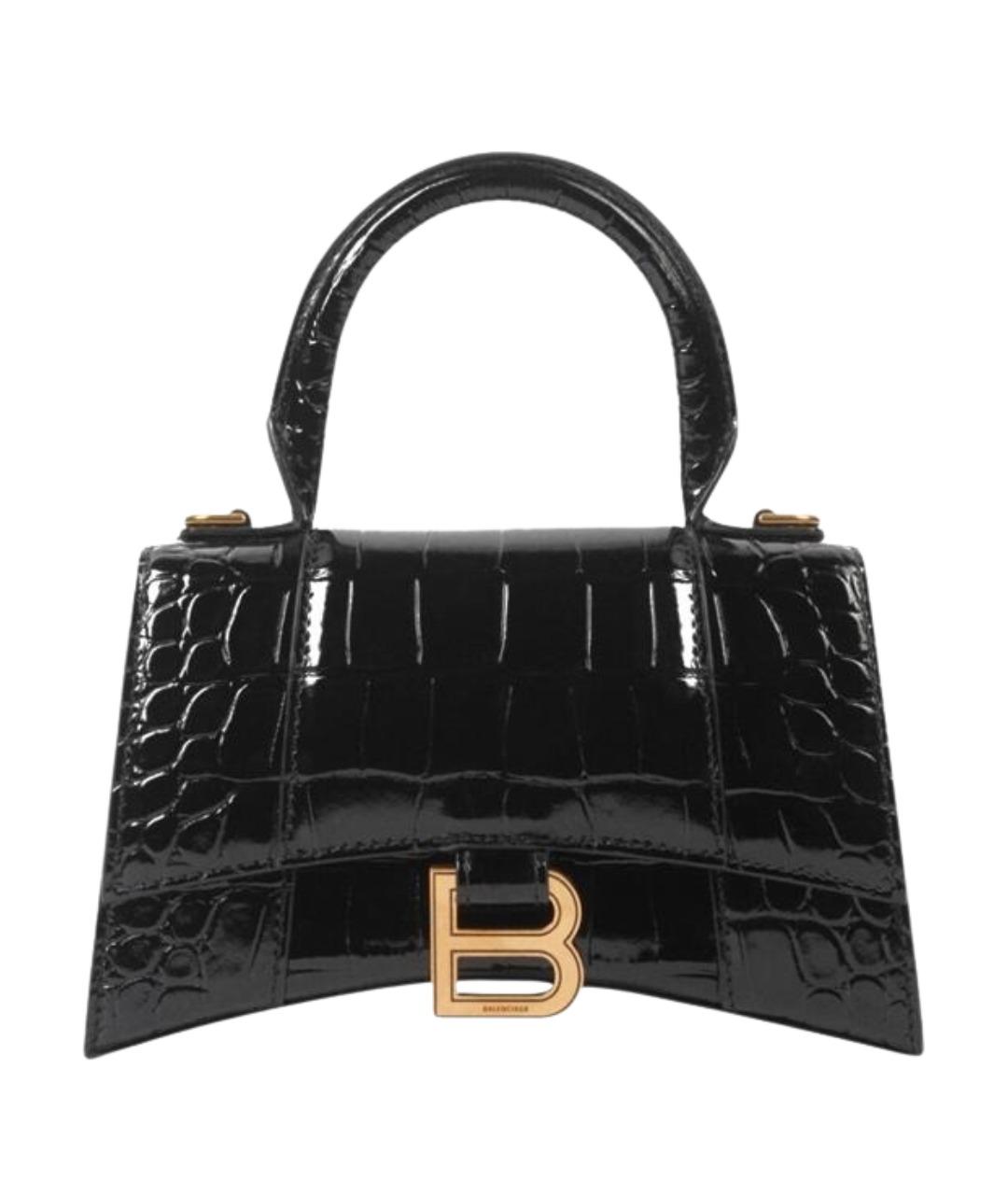 BALENCIAGA Черная кожаная сумка через плечо, фото 1