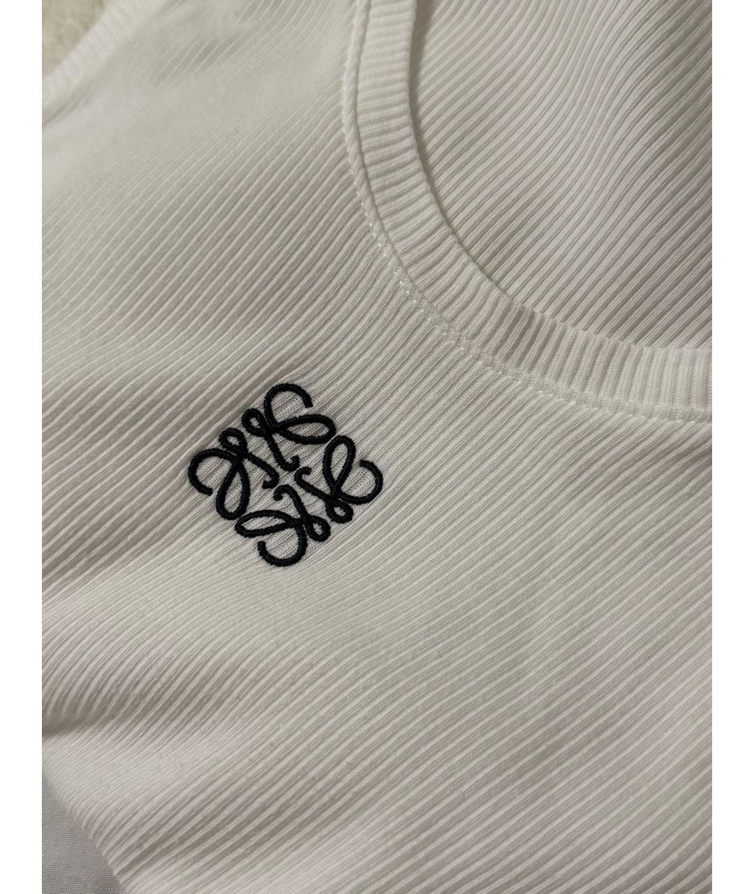 LOEWE Белая хлопковая майка, фото 5