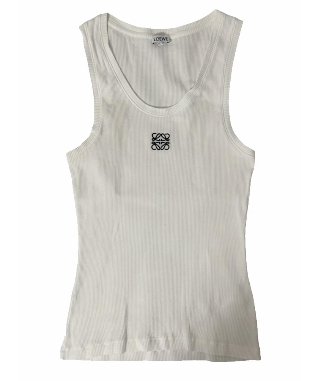 LOEWE Белая хлопковая майка, фото 1