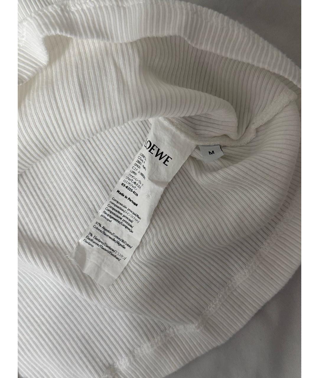 LOEWE Белая хлопковая майка, фото 3