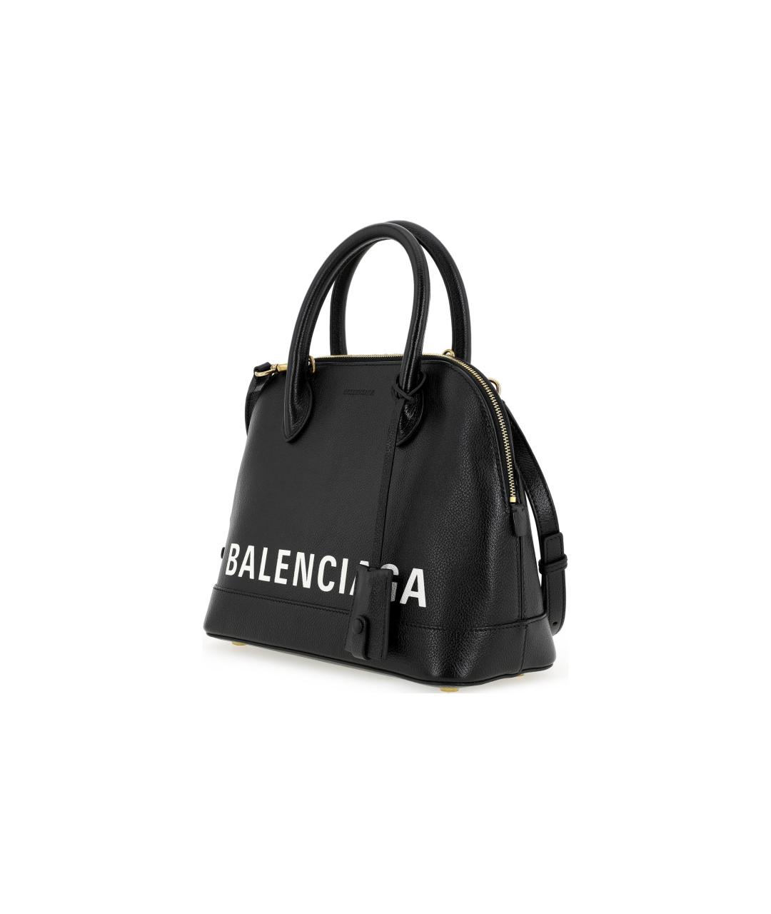 BALENCIAGA Черная кожаная сумка через плечо, фото 2