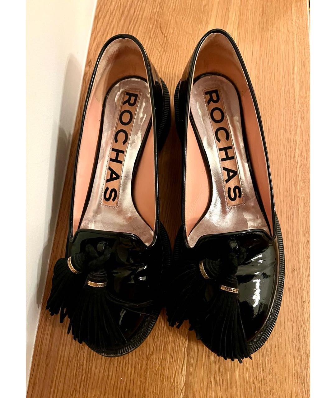 ROCHAS Черные лоферы из лакированной кожи, фото 3