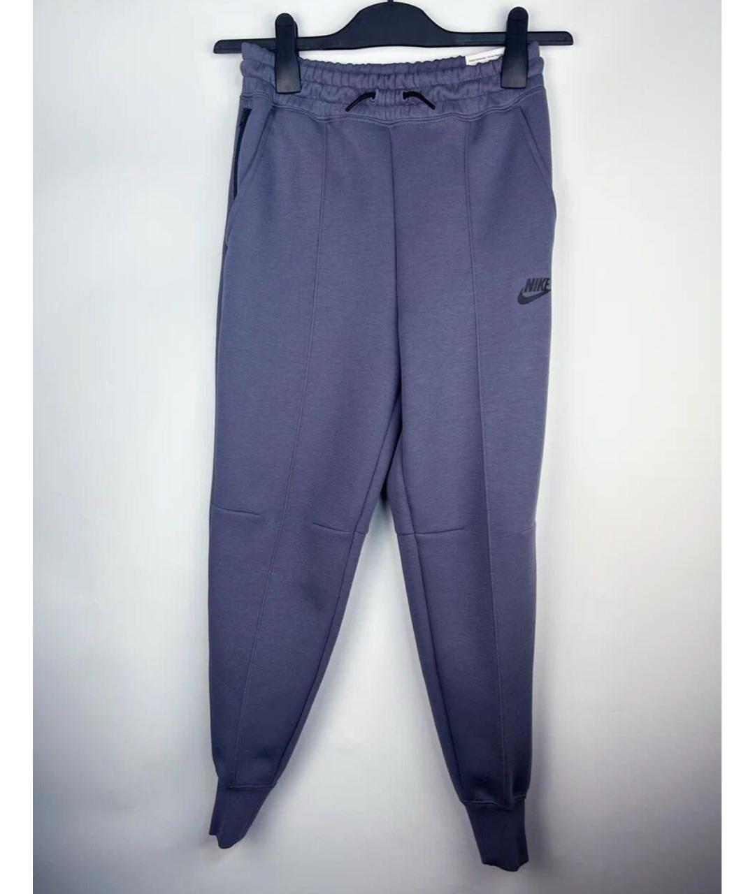 NIKE Темно-синие хлопковые брюки и шорты, фото 5