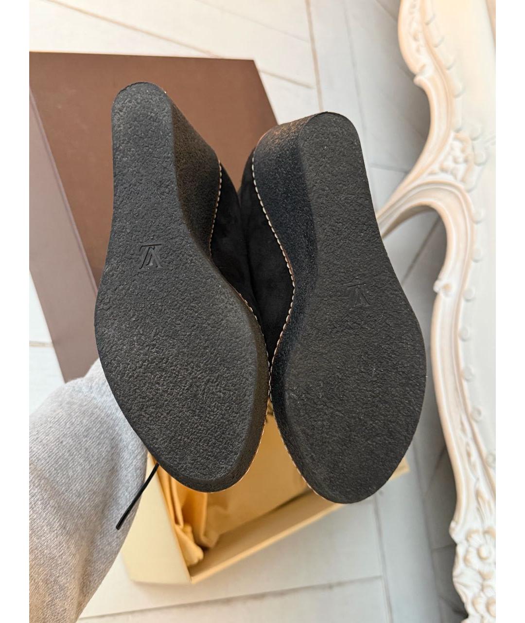 LOUIS VUITTON Коричневые замшевые ботинки, фото 7