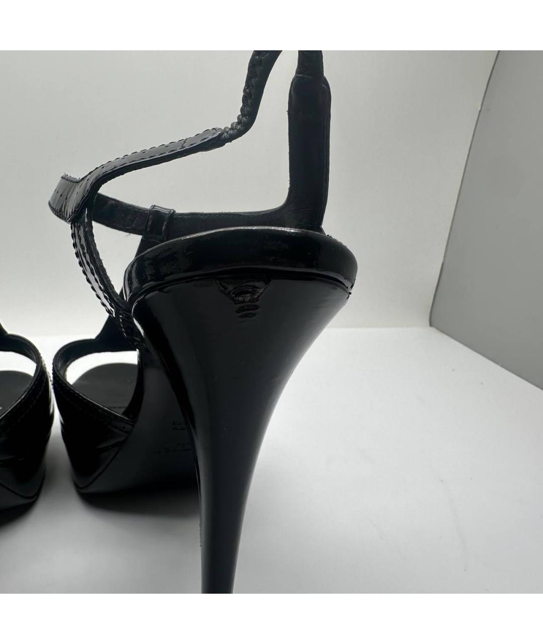 YVES SAINT LAURENT BEAUTY Черные кожаные туфли, фото 4