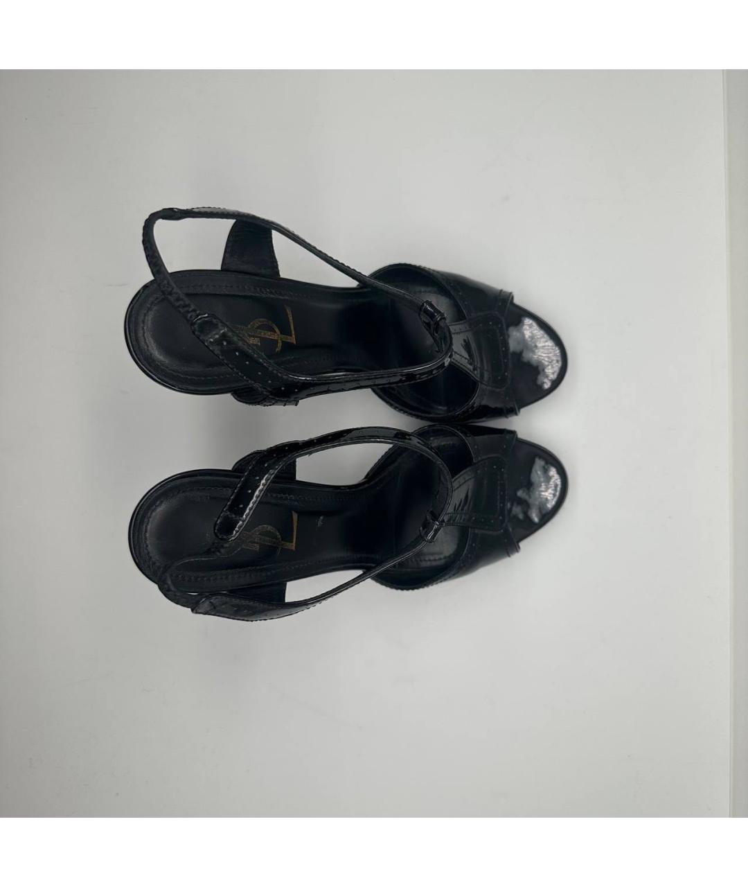 YVES SAINT LAURENT BEAUTY Черные кожаные туфли, фото 3