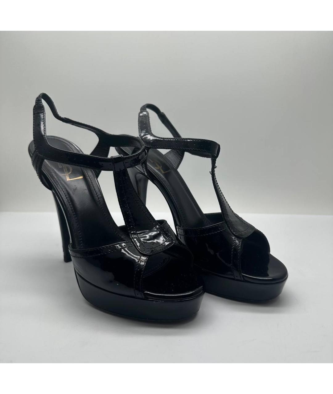 YVES SAINT LAURENT BEAUTY Черные кожаные туфли, фото 5