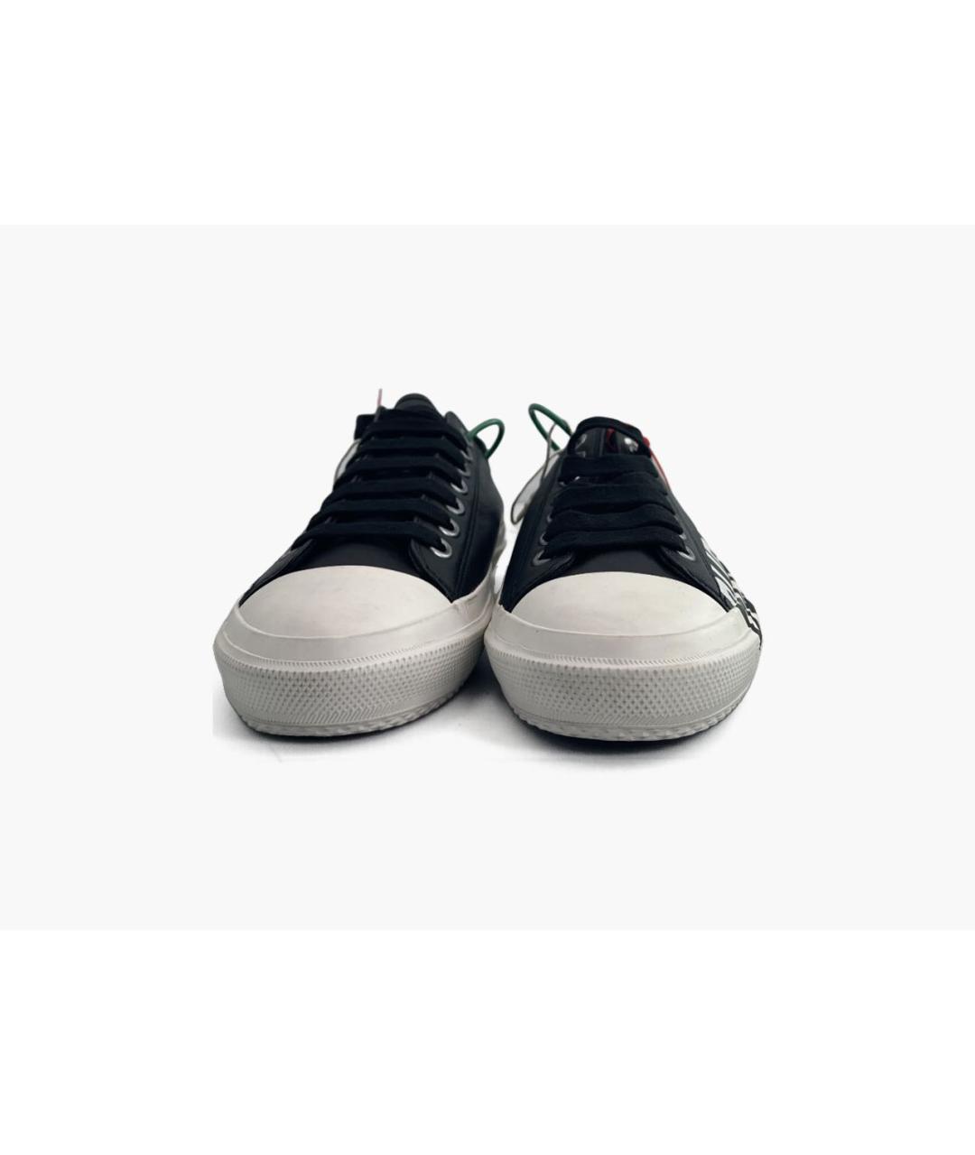 BURBERRY Черные кожаные кеды, фото 6