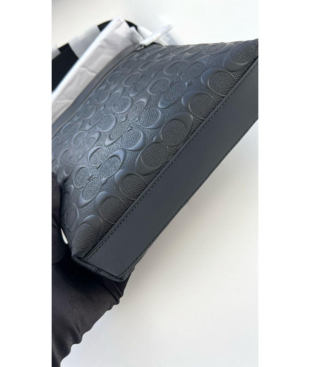 COACH Черная кожаная сумка на плечо, фото 8