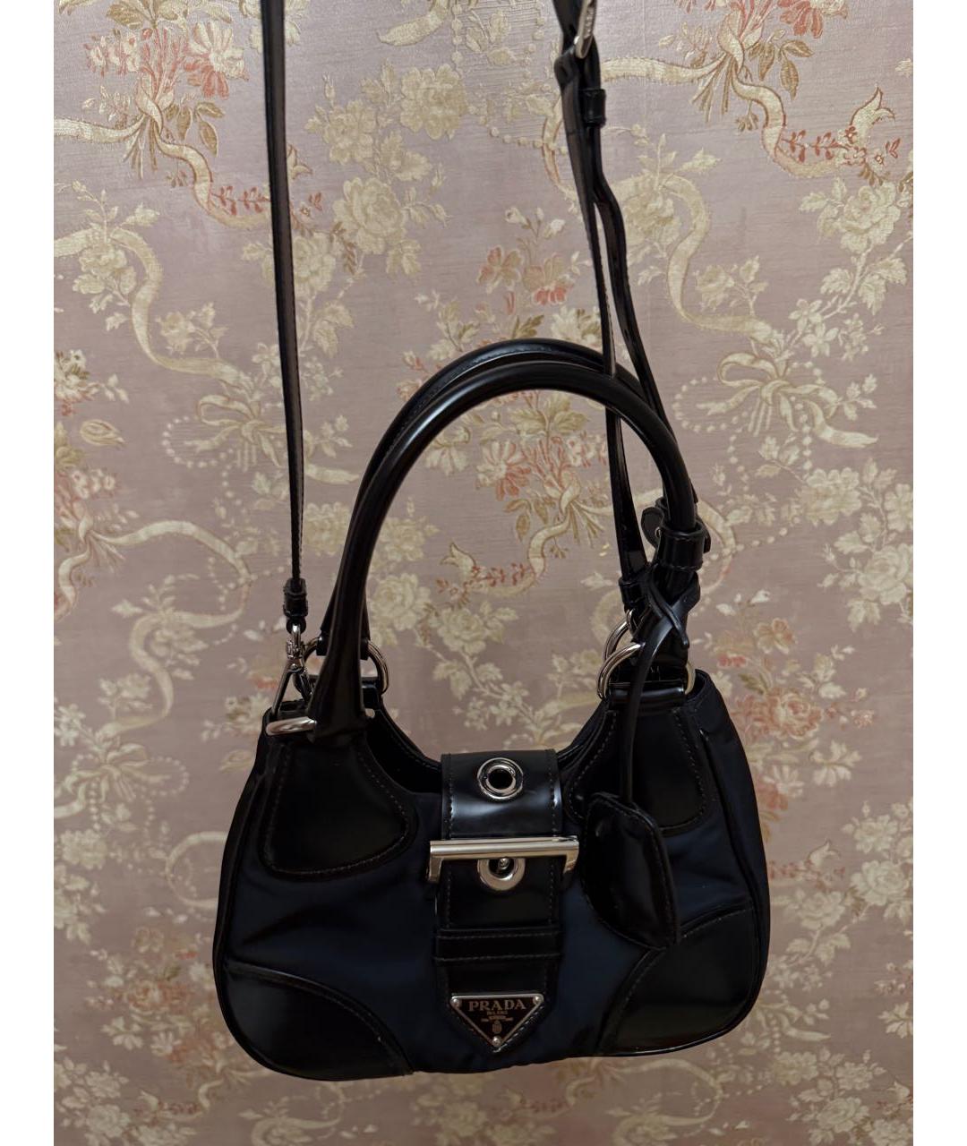 PRADA Черная тканевая сумка с короткими ручками, фото 2