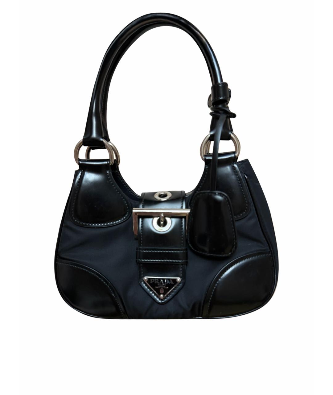 PRADA Черная тканевая сумка с короткими ручками, фото 1