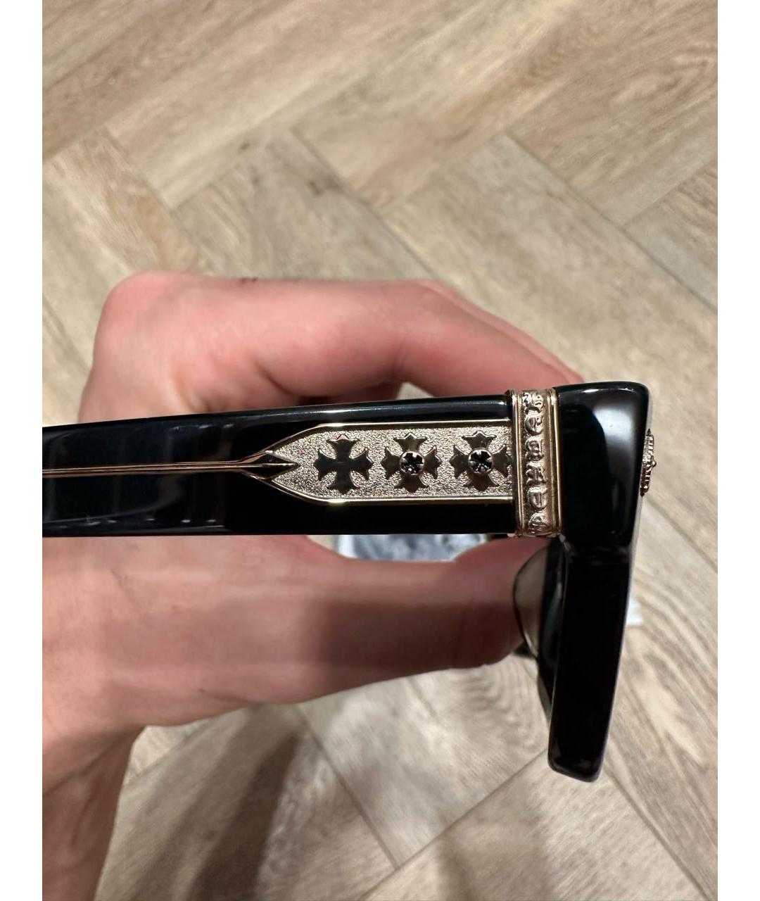 CHROME HEARTS Черные пластиковые солнцезащитные очки, фото 2