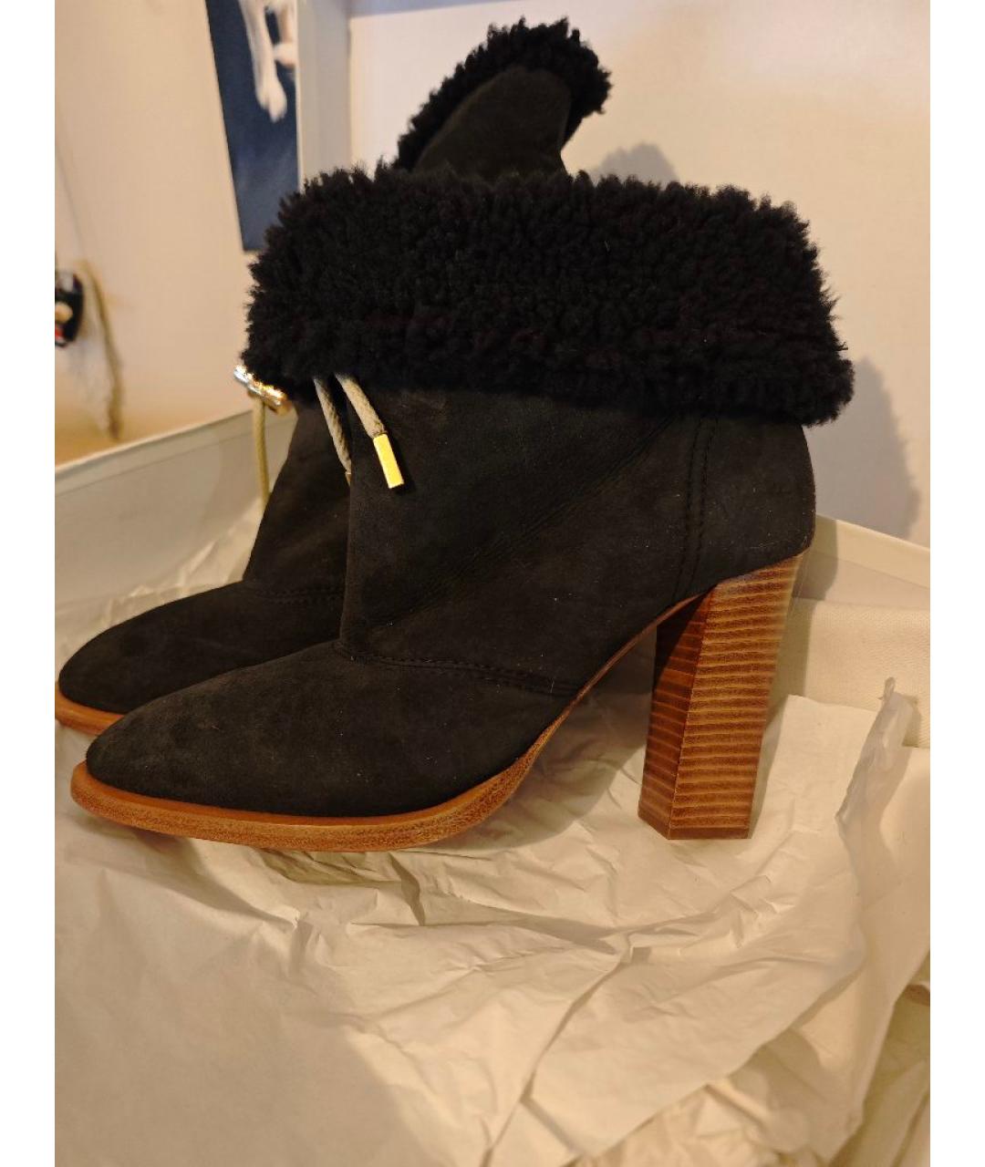 CHLOE Черные замшевые ботильоны, фото 6