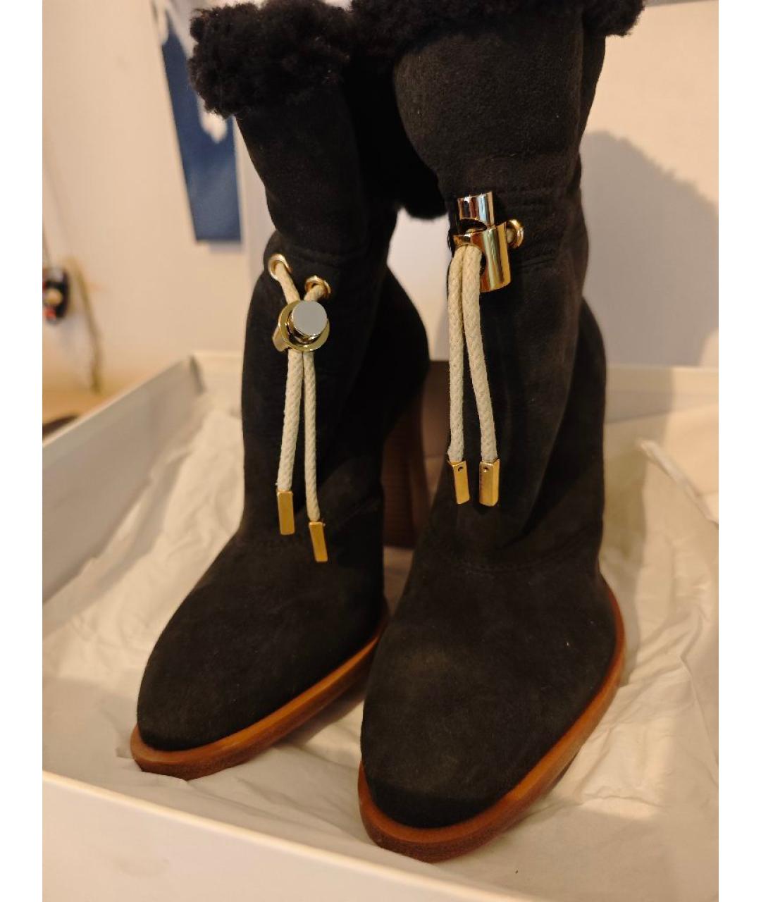 CHLOE Черные замшевые ботильоны, фото 2