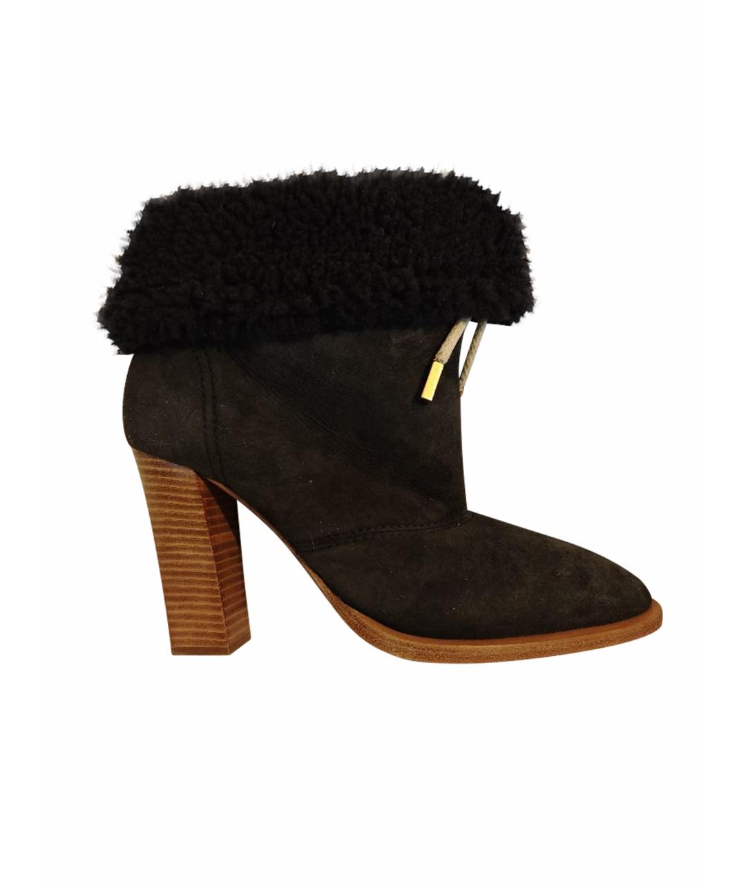 CHLOE Черные замшевые ботильоны, фото 1