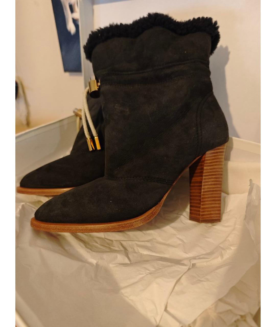 CHLOE Черные замшевые ботильоны, фото 3