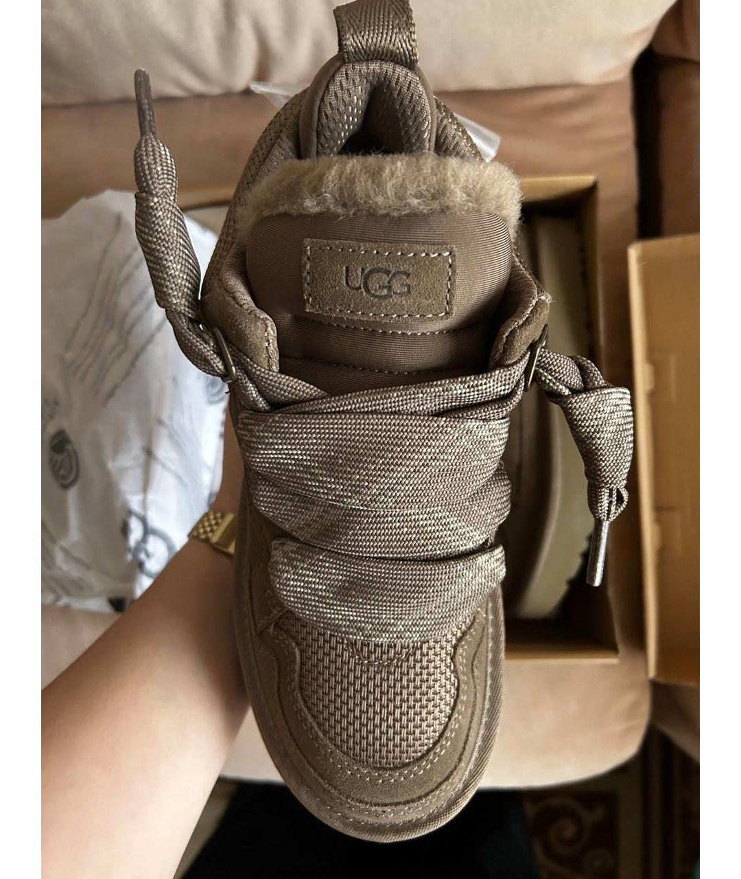 UGG AUSTRALIA Коричневые замшевые кроссовки, фото 3