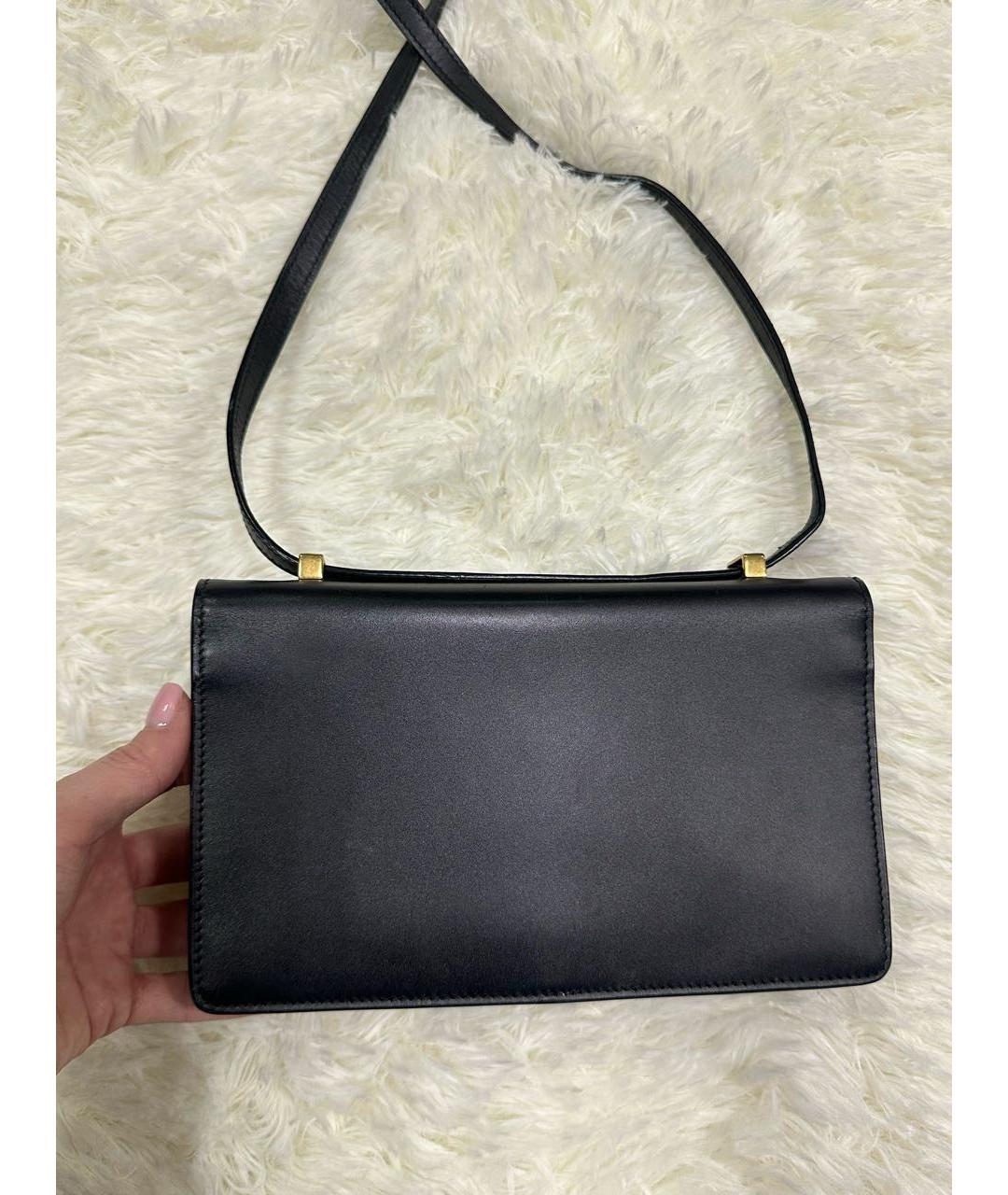 SAINT LAURENT Черная кожаная сумка через плечо, фото 5