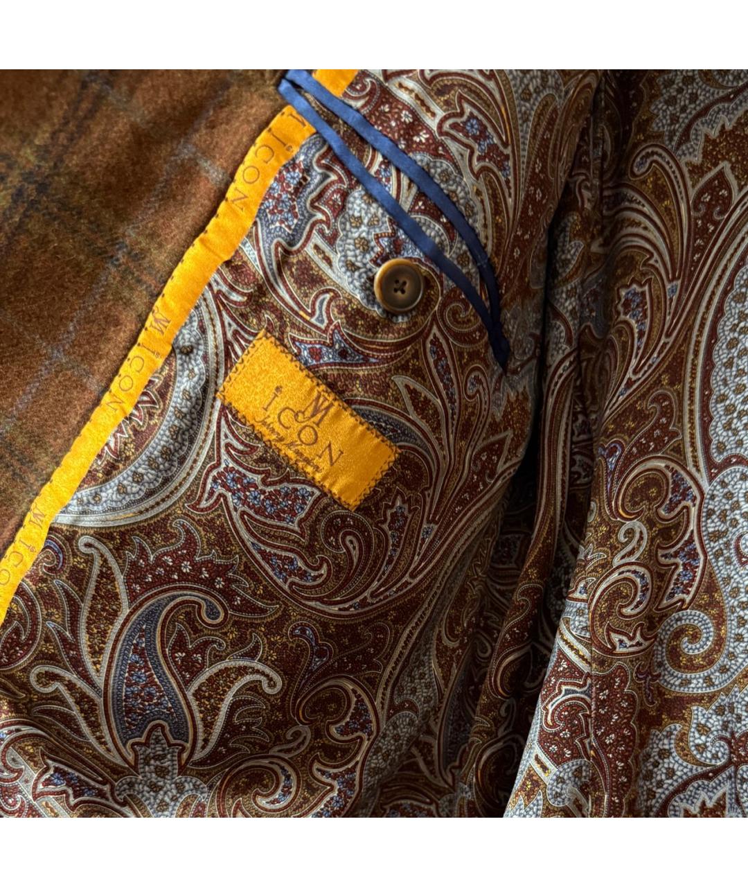 ICON DENIM Коричневый кашемировый жакет/пиджак, фото 4