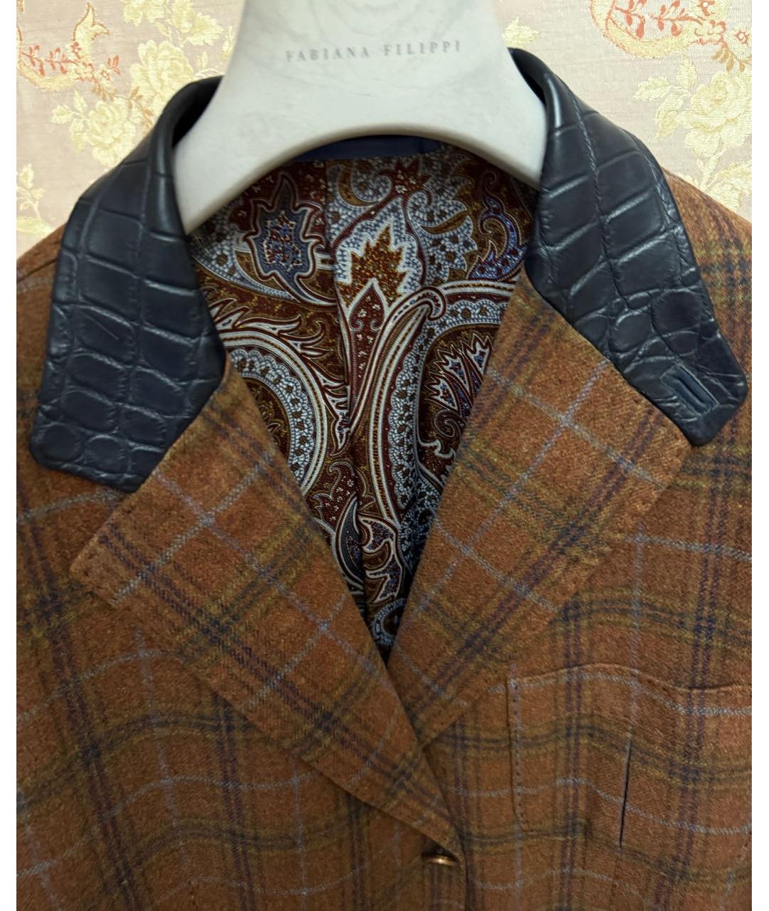 ICON DENIM Коричневый кашемировый жакет/пиджак, фото 2